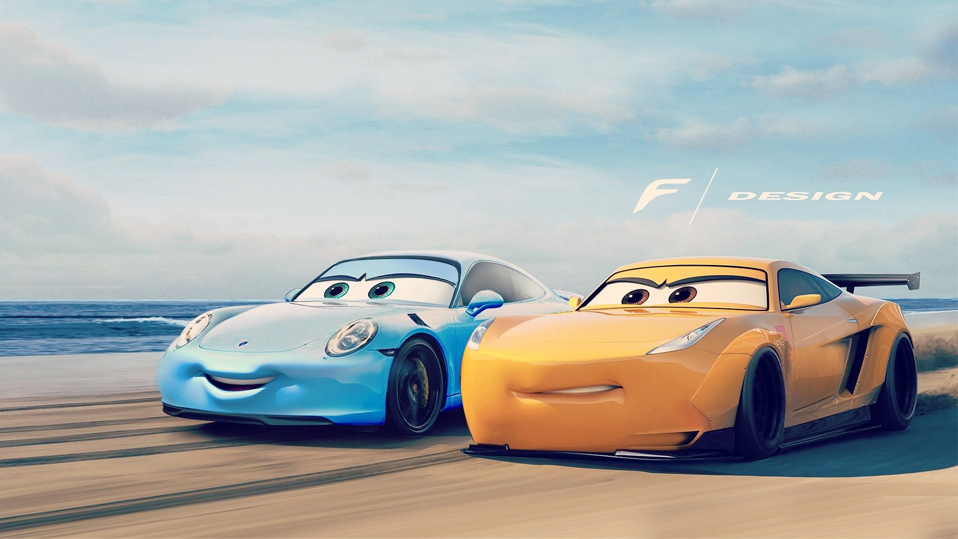 1920x1080 Cruz Ramirez Vs Sally Carrera #Cars