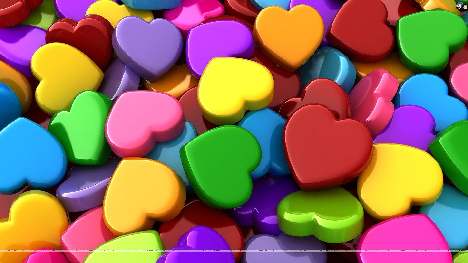 HD wallpaper Colored Hearts HD multicolored heart illustration bokeh  rainbow  Wallpaper Flare