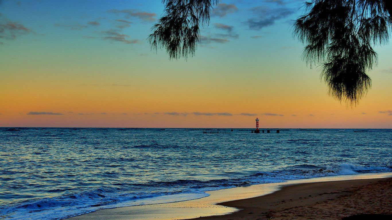 1366x768 Farol da Ponta Verde. Praia da