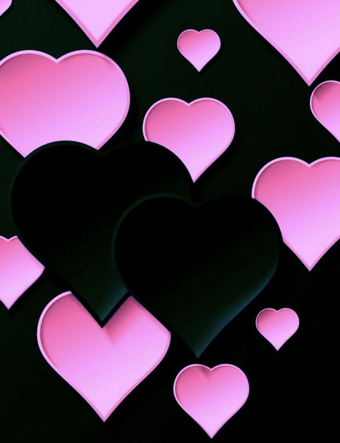 Black and Pink Heart Wallpapers - Top Free Black and Pink Heart Backgrounds  - WallpaperAccess