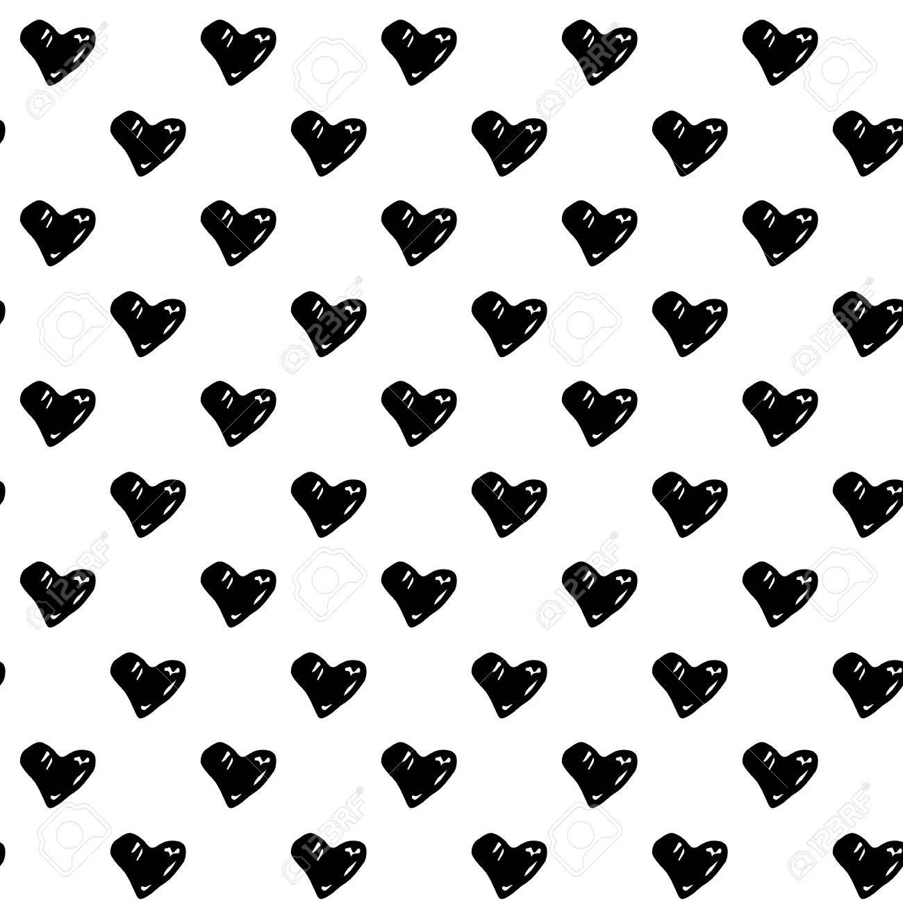 1300x1300 Black And White Hearts Wallpaper image in Collection