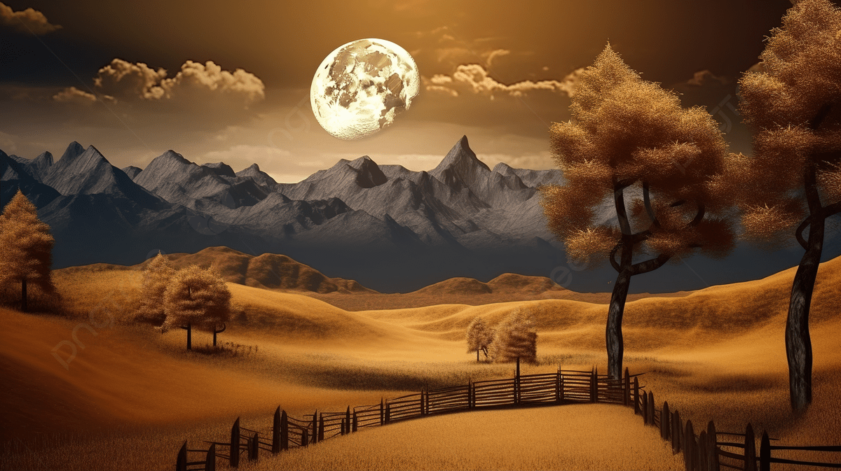 1200x673 Majestic 3D Wall Poster Of A Mysterious