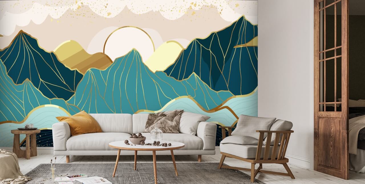 1280x645 Gold mountain wallpaper design
