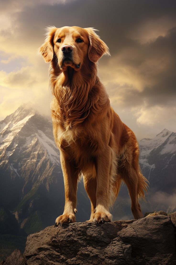 736x1104 Dogs golden retriever, Dog portraits