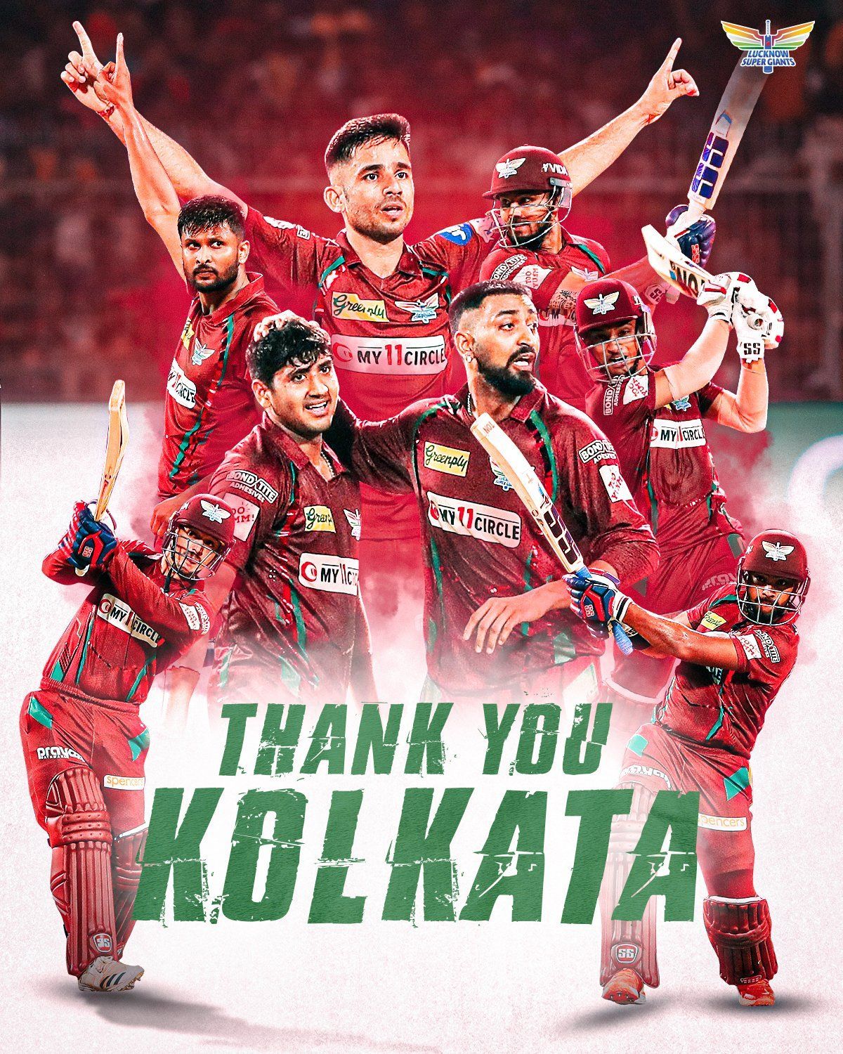 1200x1500 Lucknow Super Giants on X: Thank you