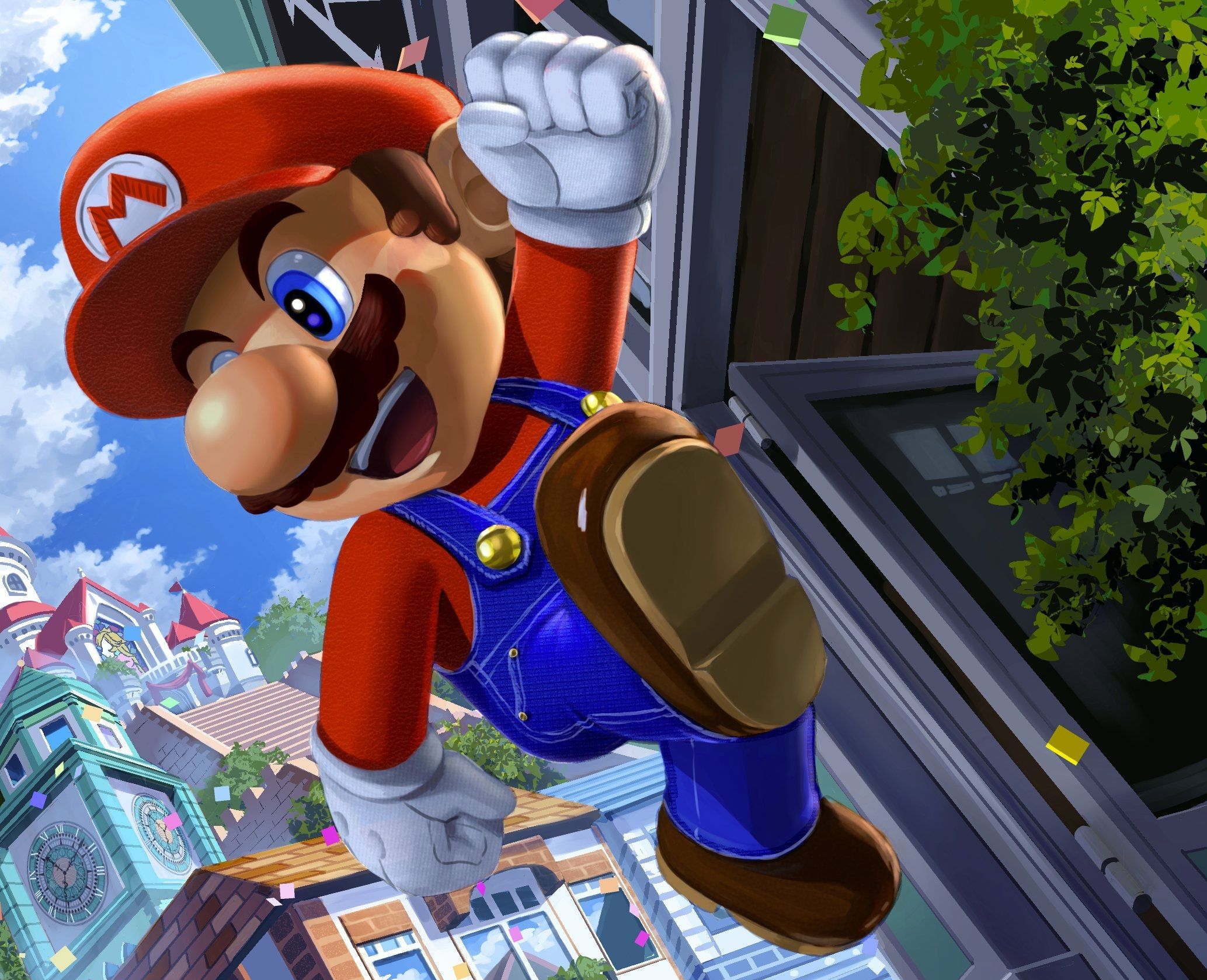 2067x1679 Video Game Super Mario Bros. HD Wallpaper