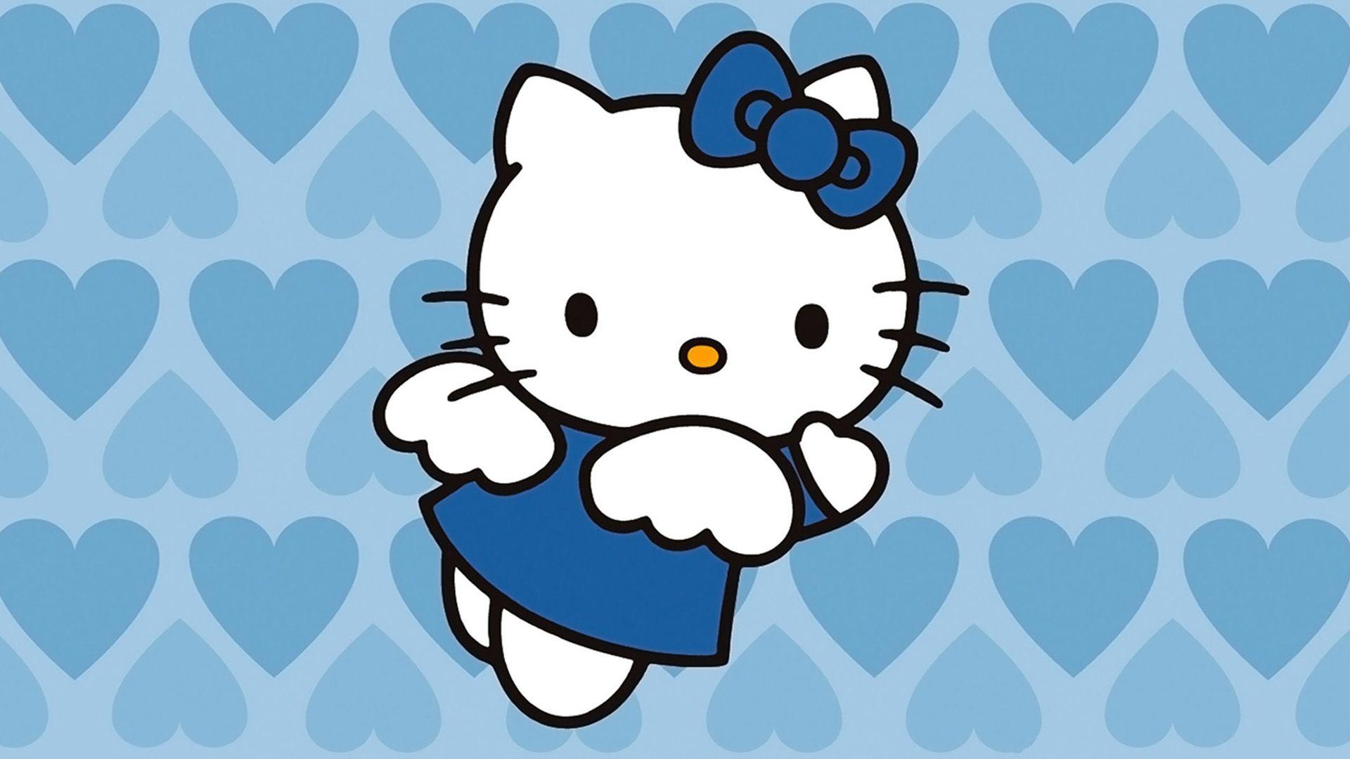 Blue Hello Kitty Wallpaper  Download to your mobile from PHONEKY
