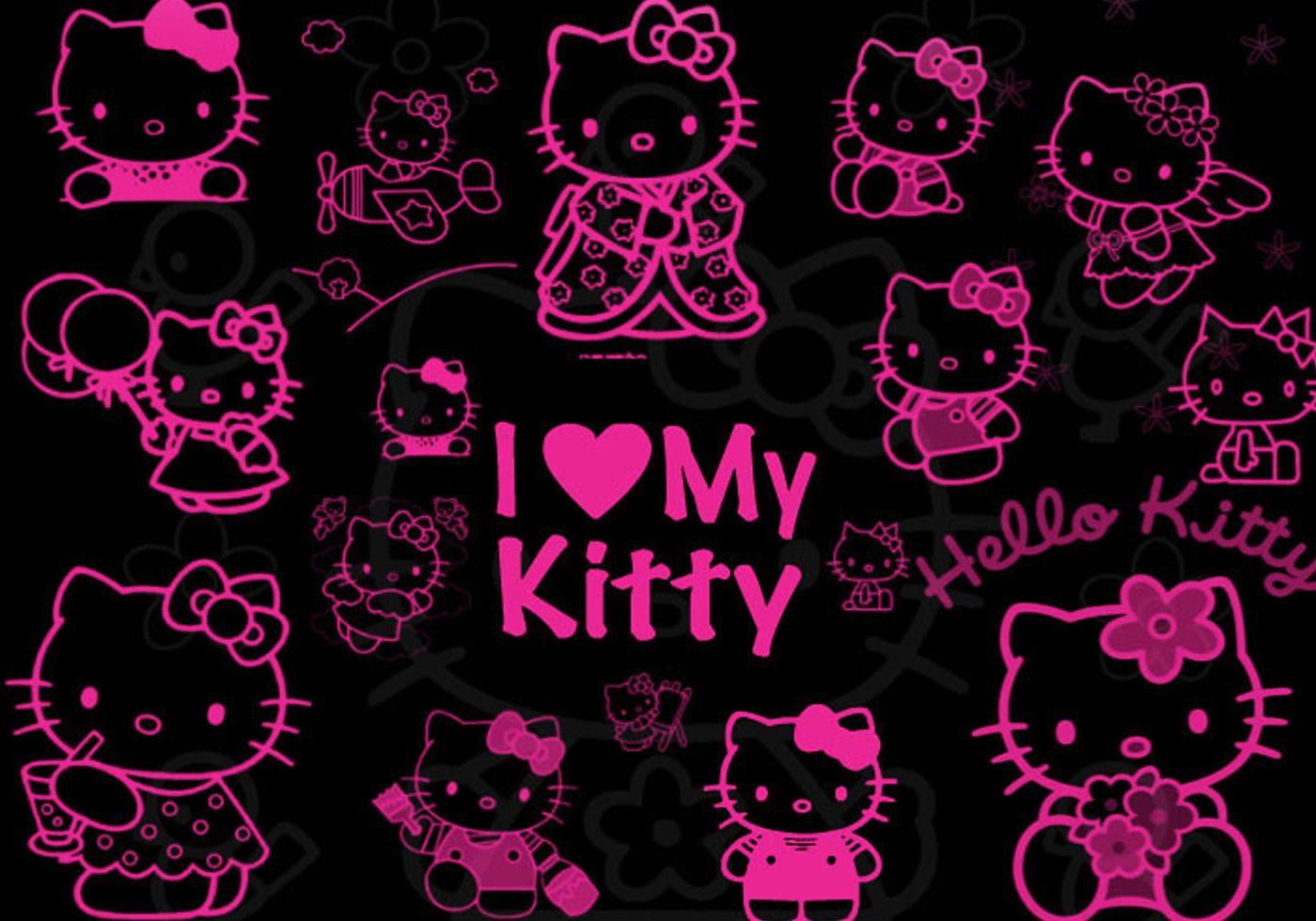 Black and Pink Hello Kitty Wallpapers - Top Free Black and Pink Hello ...