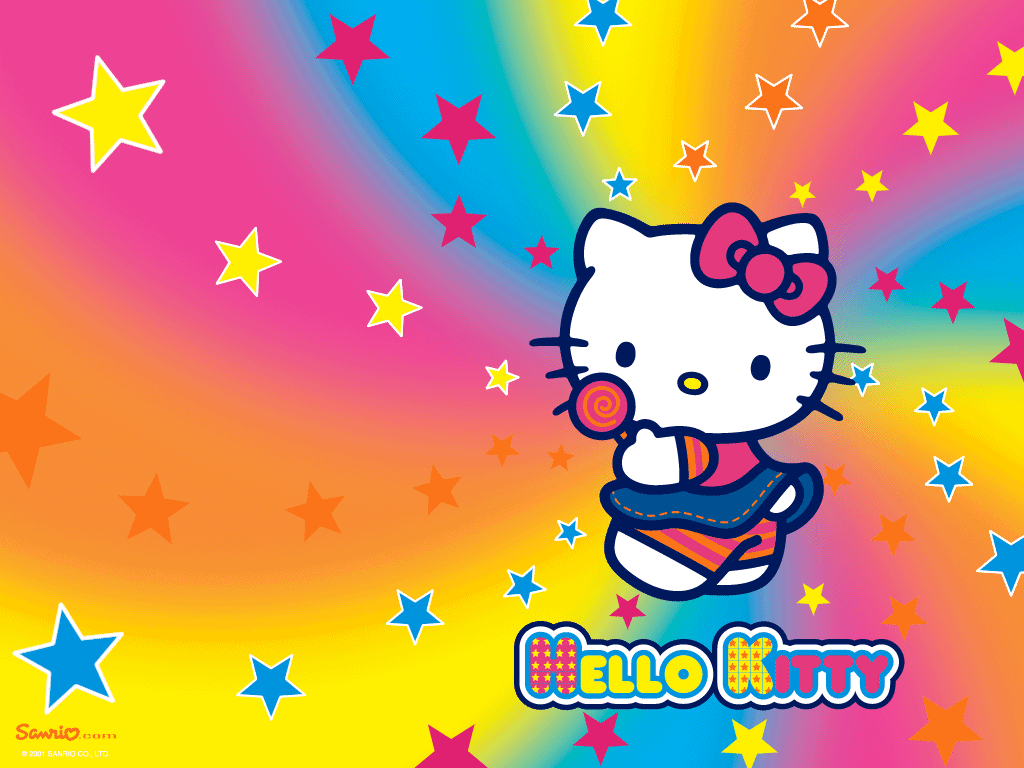 Hello Kitty Neon Light Sign Background 4K Wallpaper iPhone HD