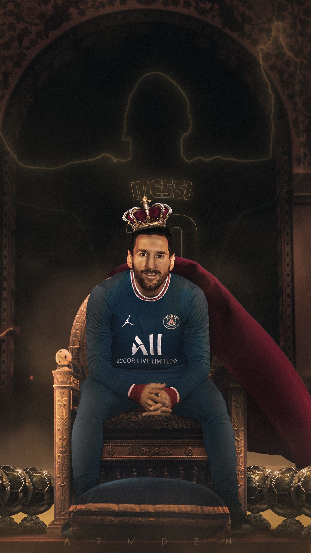 1080x1920 Lionel Messi PSG Wallpaper