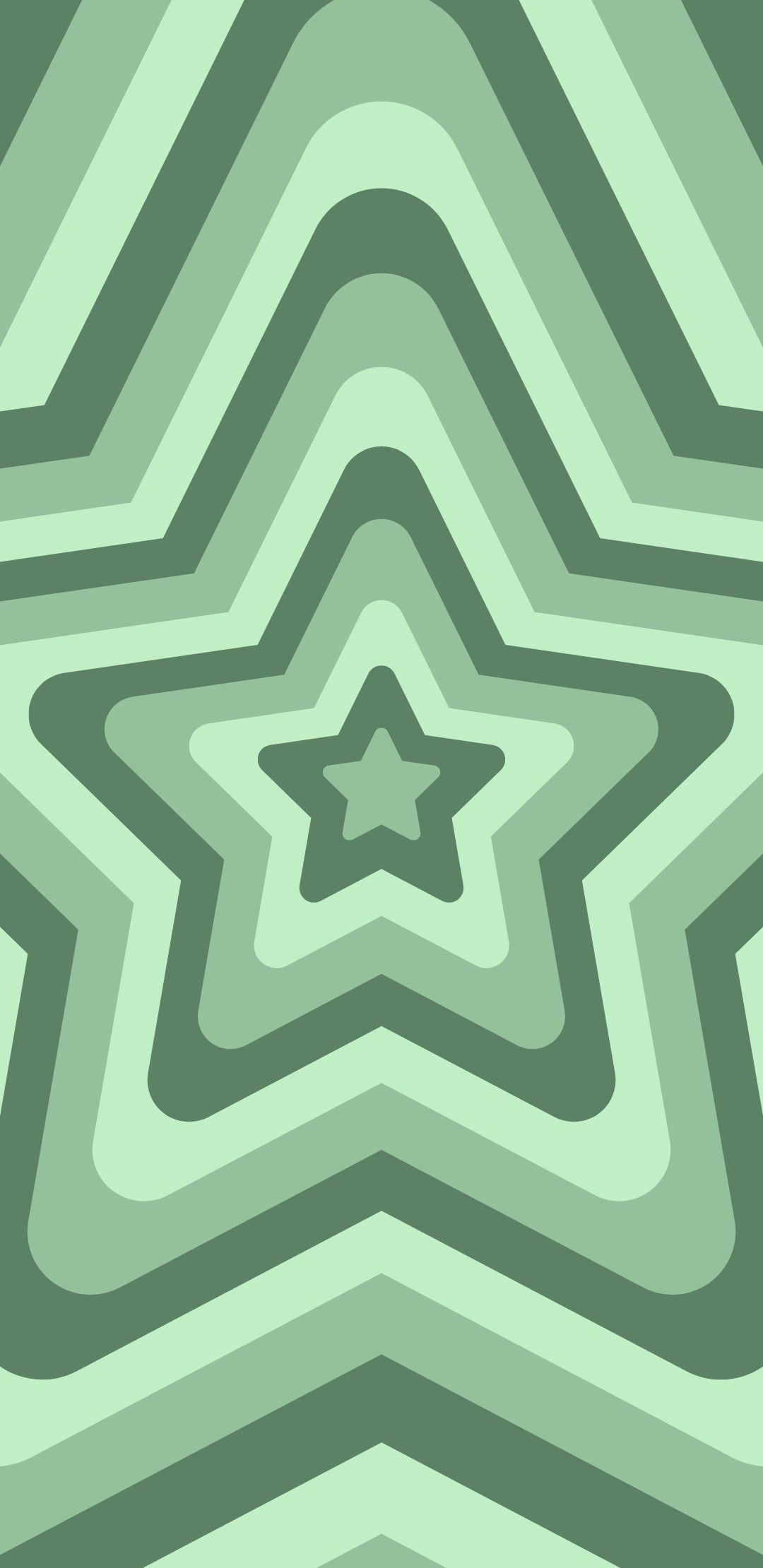 1080x2220 Green aesthetic wallpaper layered star