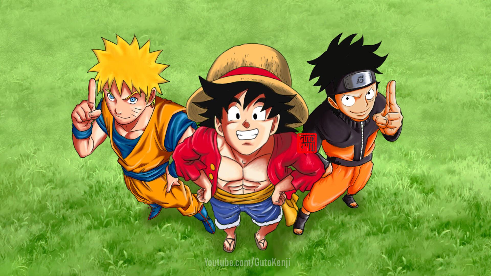 1920x1080 Goku Naruto Luffy mashup Wallpaper I