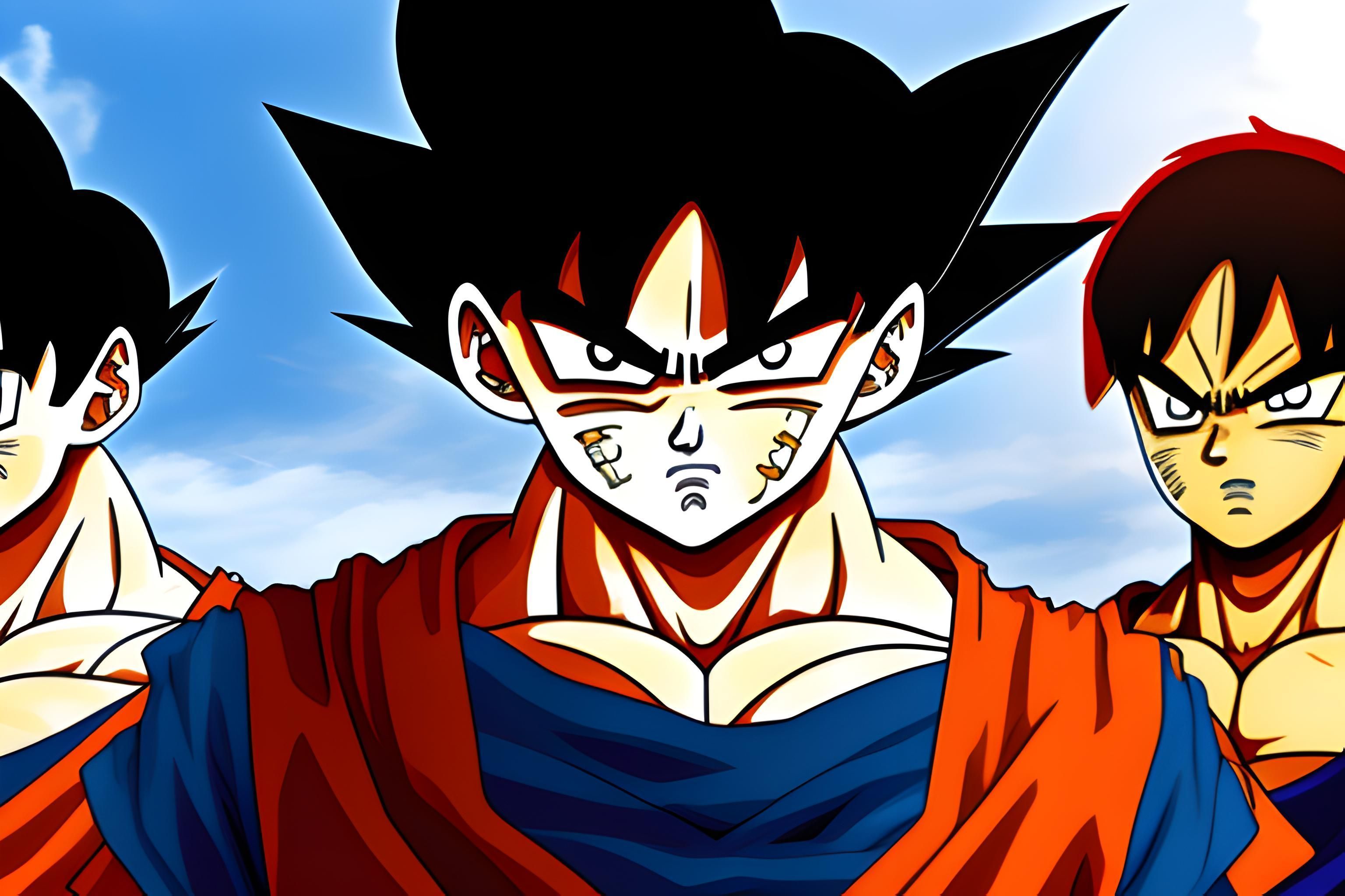 3072x2048 Goku, Ichigo, Luffy and Eren