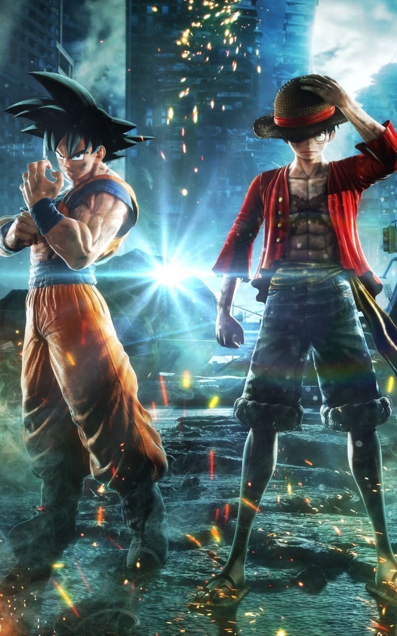 800x1280 Game, Goku, Monkey D Luffy, Jump Force