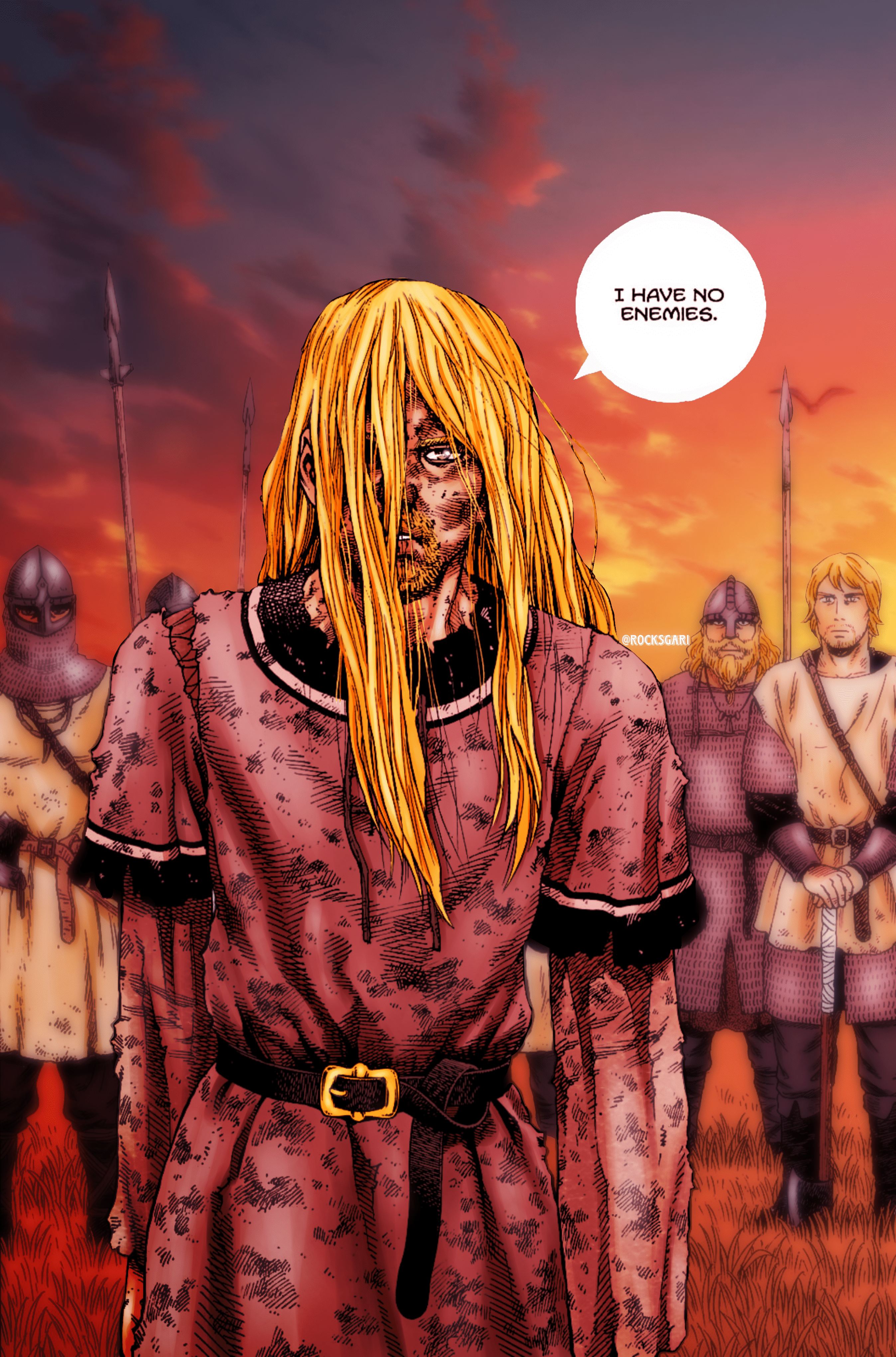 2695x4080 I HAVE NO ENEMIES Thorfinn colored