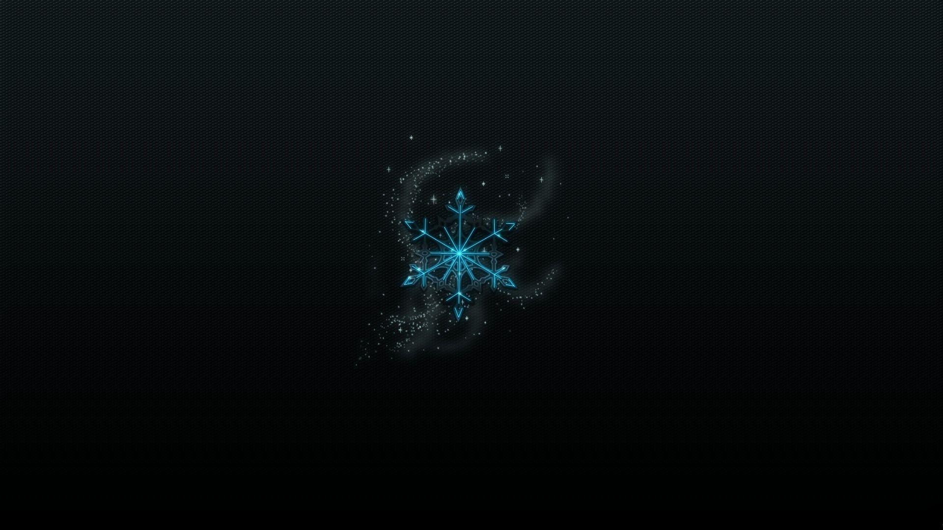 1920x1080 Snowflake In The Dark Simple Wallpaper Dark
