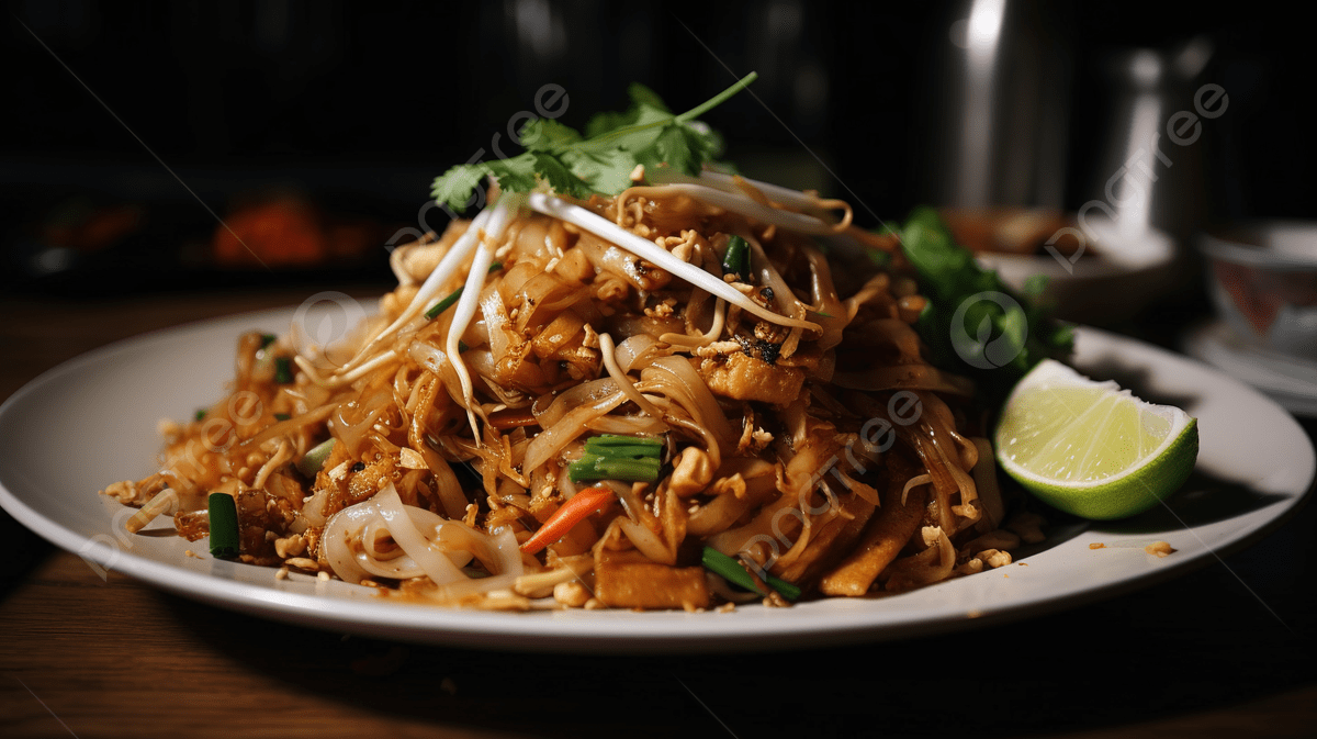 1200x673 Thai Food On Wood Table At A Restaurant