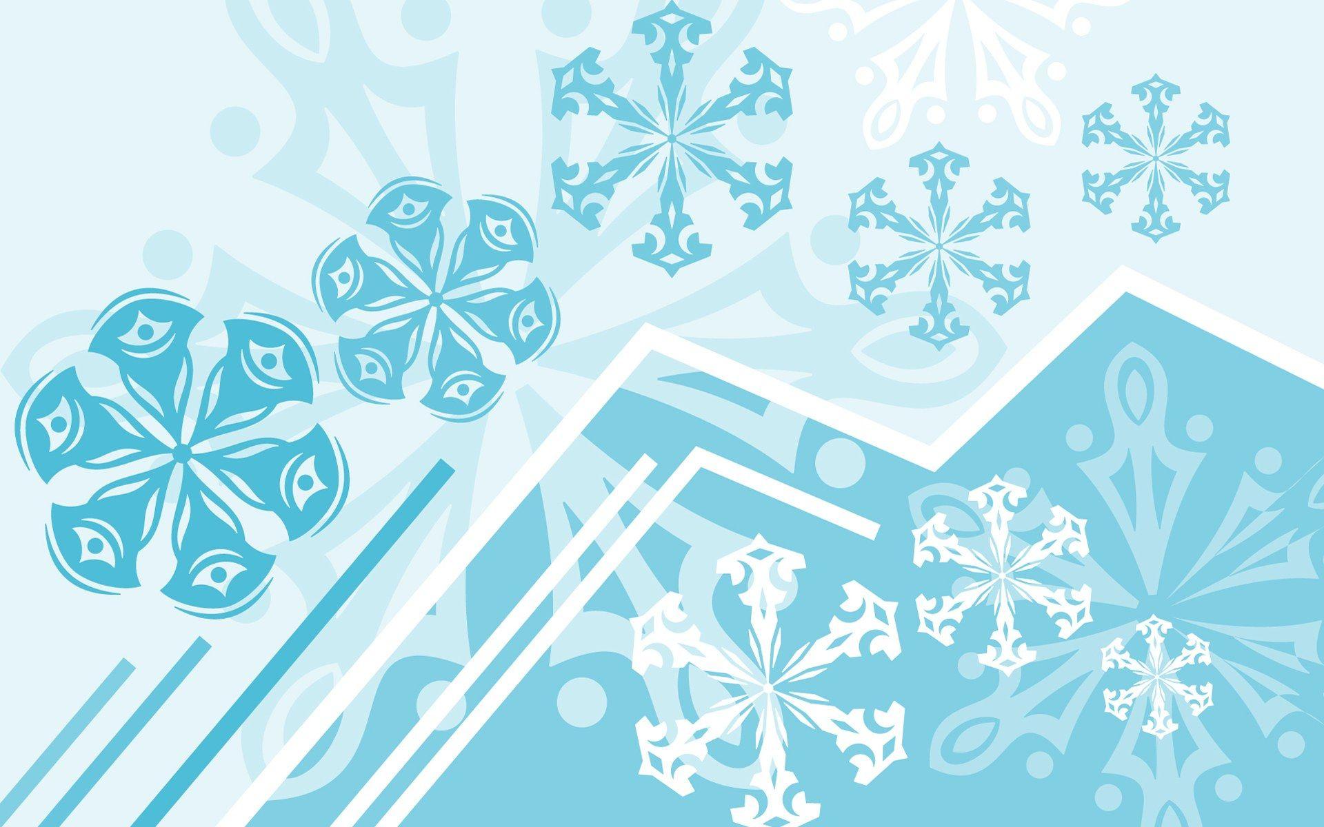 1920x1200 HD Abstract Winter background snowflakes patterns