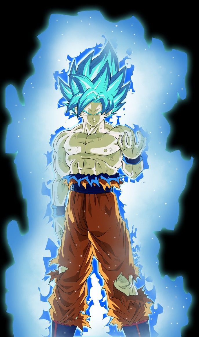 687x1164 Universal Blue Goku Wallpaper
