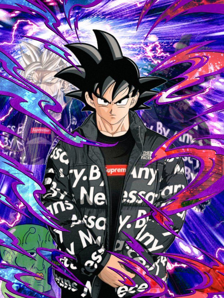 768x1024 powerful, goku drip wallpaper 4k