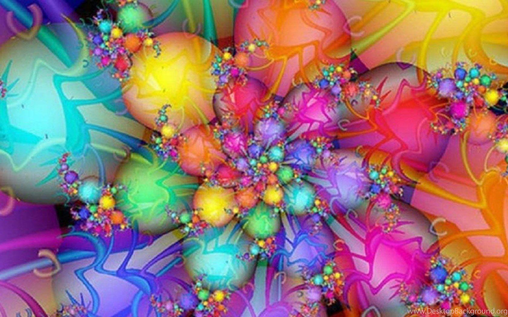 1680x1050 Colorful Abstract Flower 1204911 Wallpaper Desktop Background