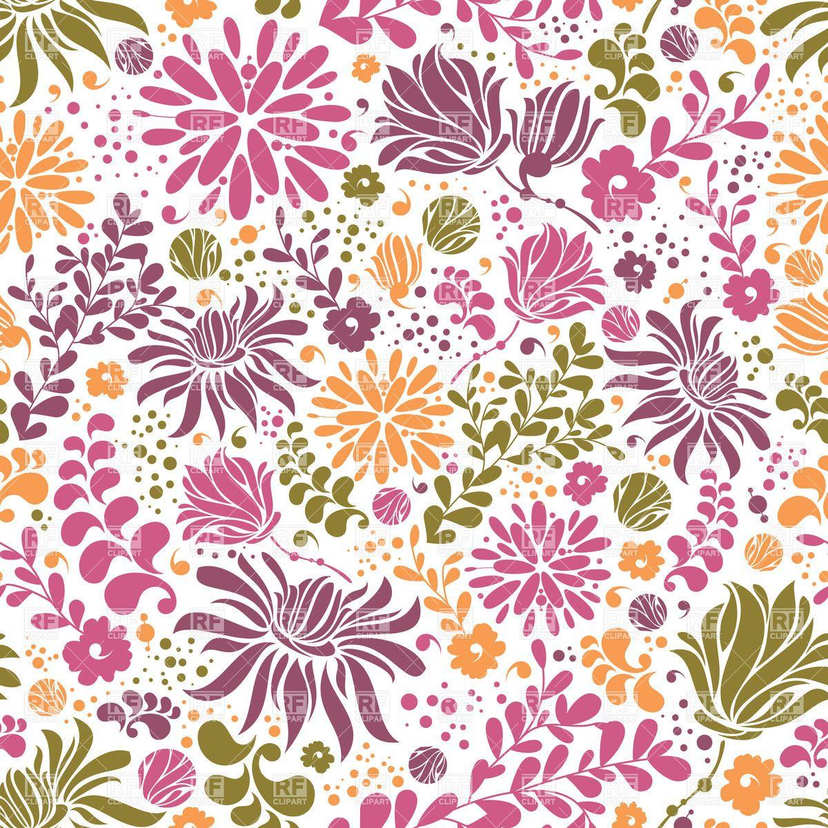 1200x1200 Bright colorful floral pattern Stock Vector Image