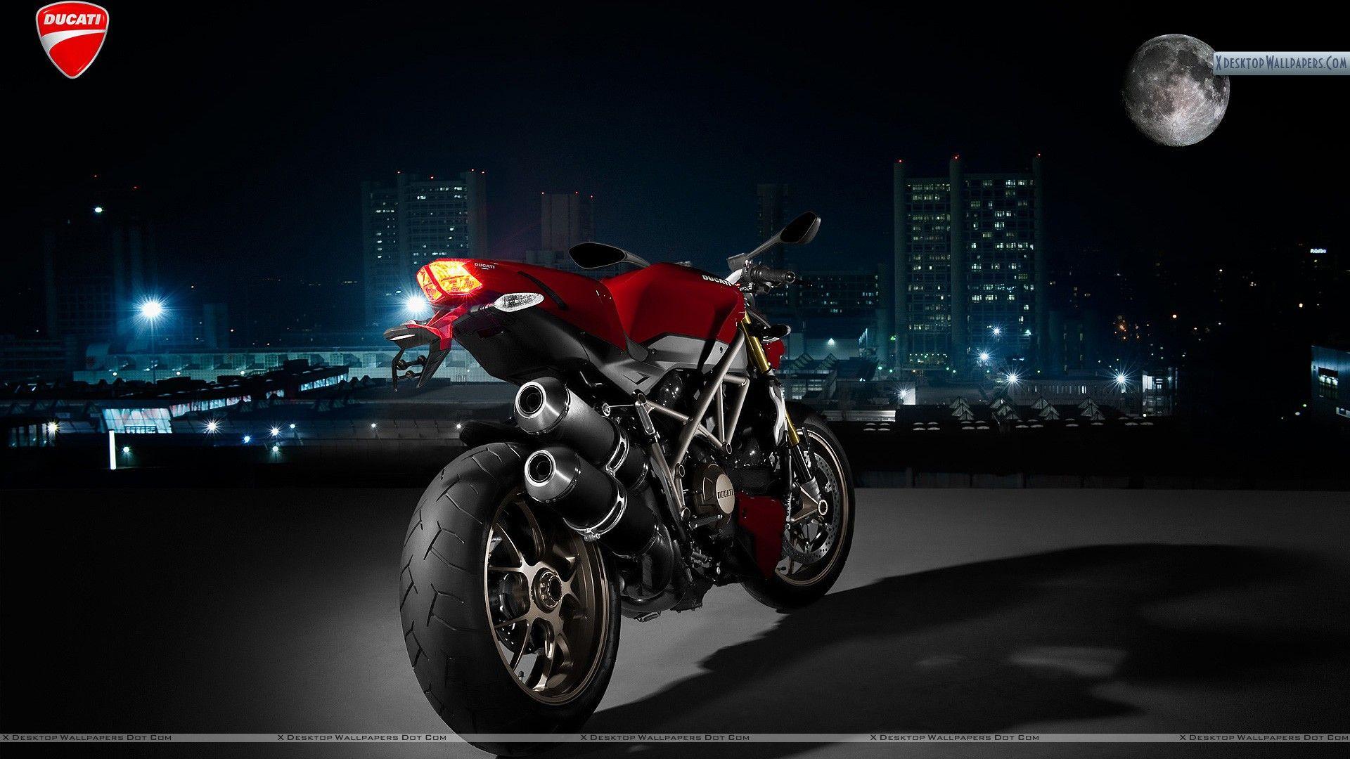 1920x1080 Ducati Standing In Night Wallpaper
