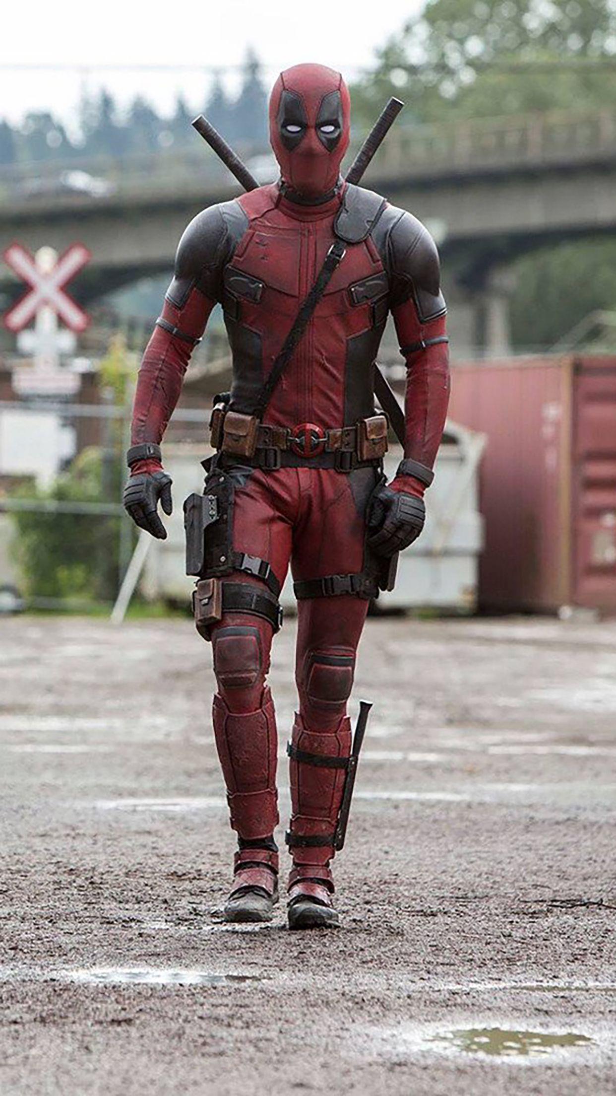 1242x2208 Deadpool : Walking Wallpaper for iPhone X, 6