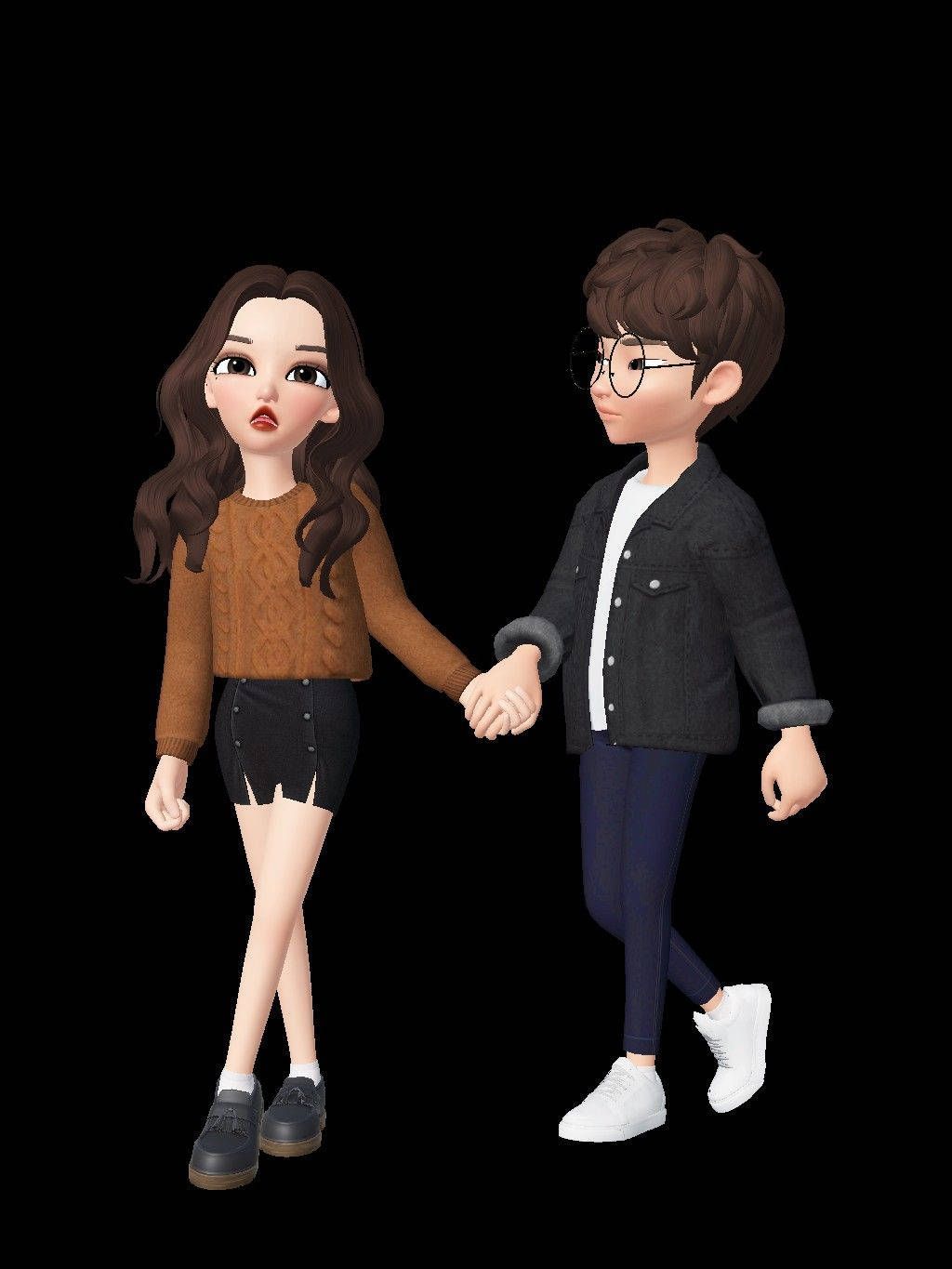 1024x1365 Zepeto Couple Holding Hands Wallpaper