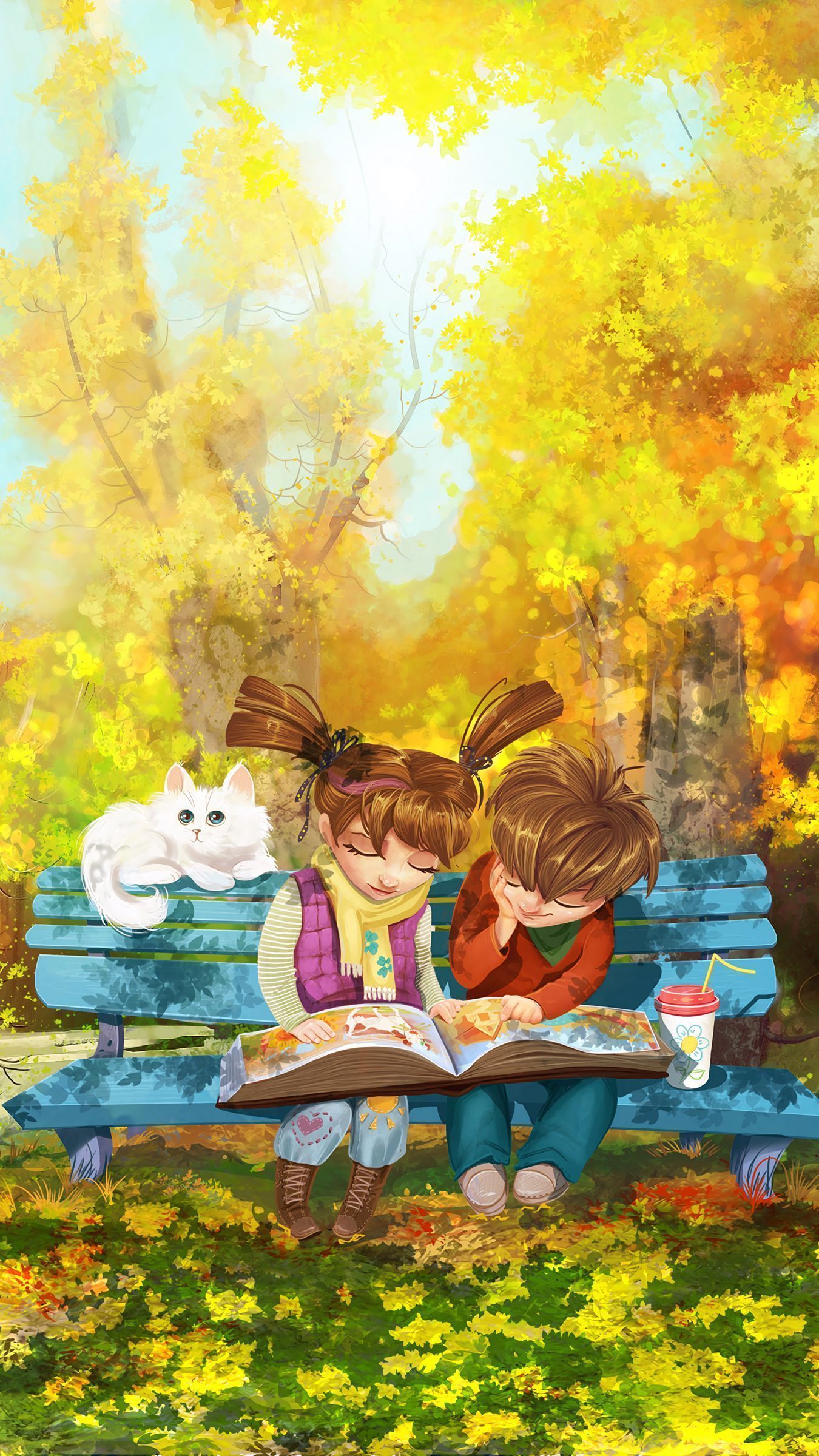 1350x2400 Download wallpaper 1350x2400 boy, girl