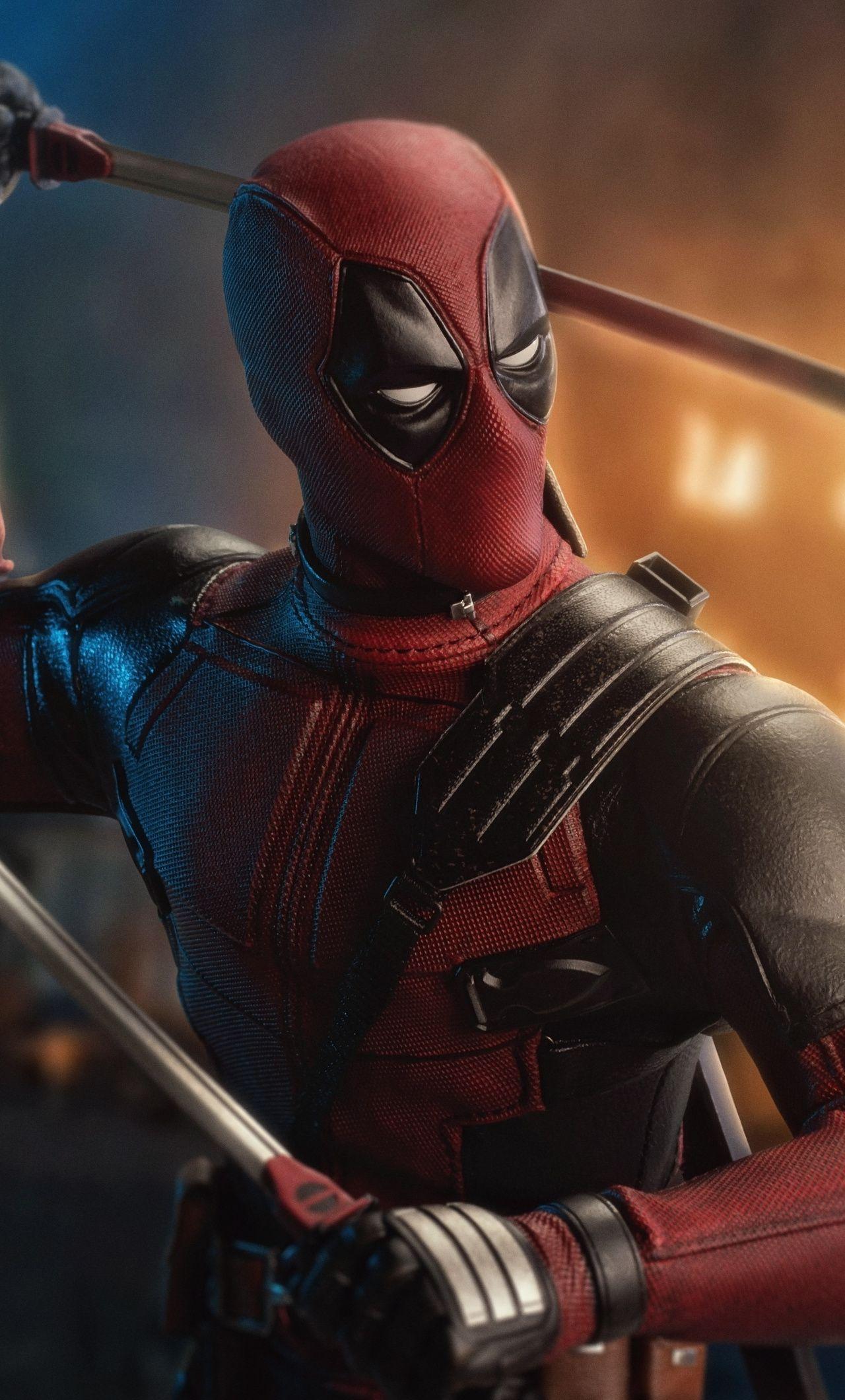 1280x2120 Downaload Deadpool, marvel, superhero, toy figure, art
