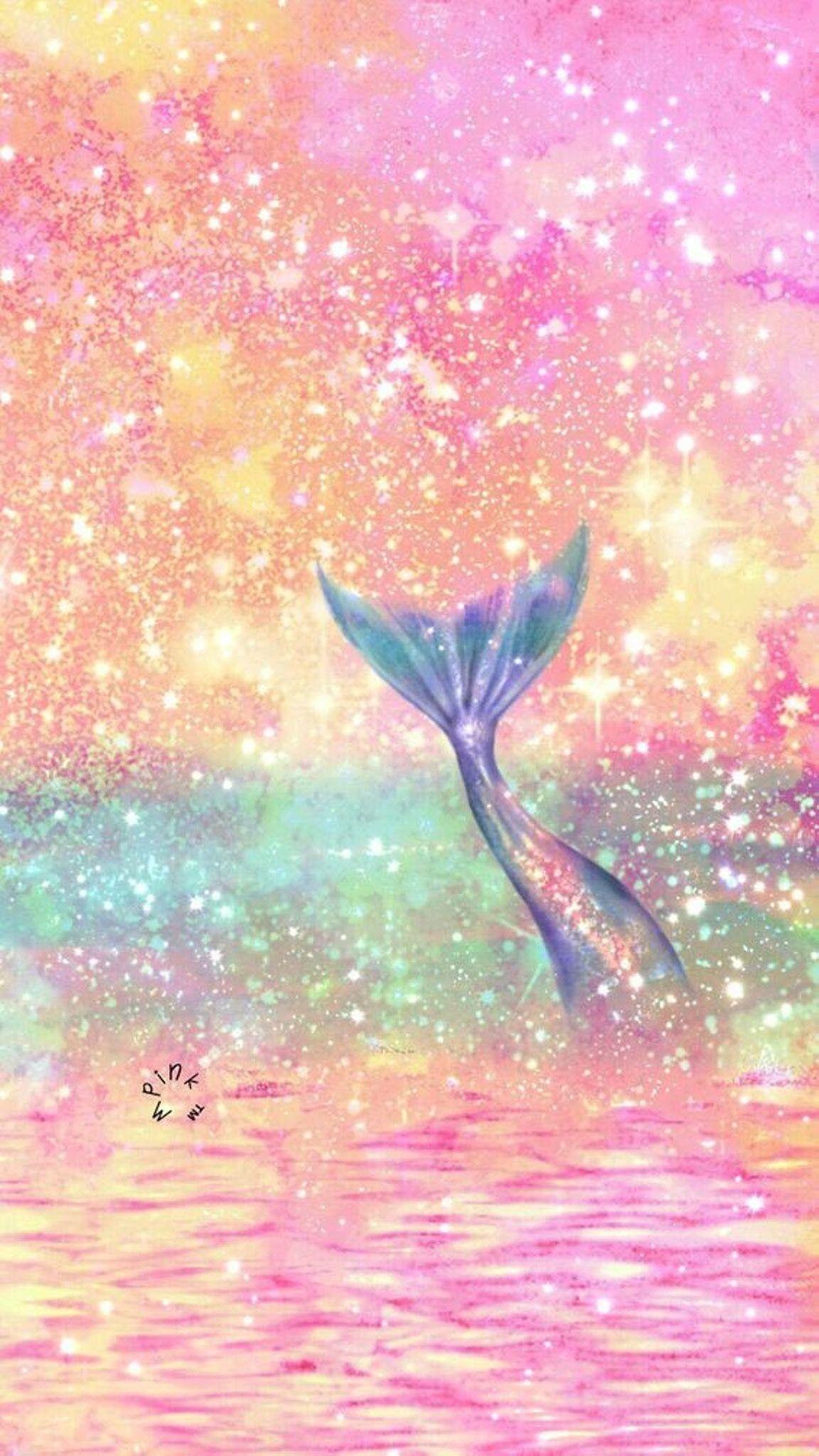 Unicorn Rose Gold Mermaid Galaxy Wallpaper