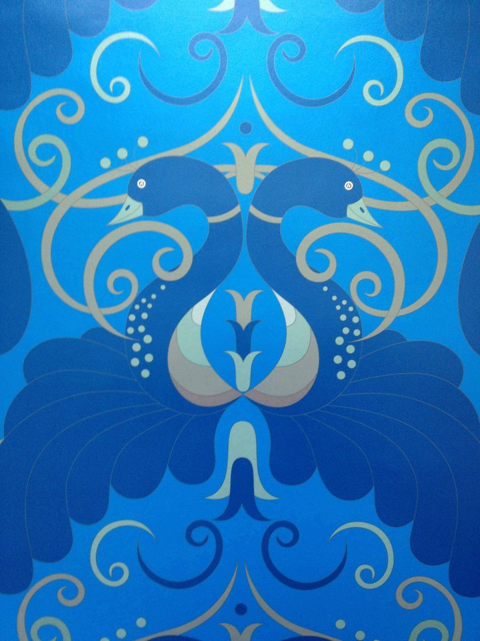 980x1307 Peacock Blue Wallpaper