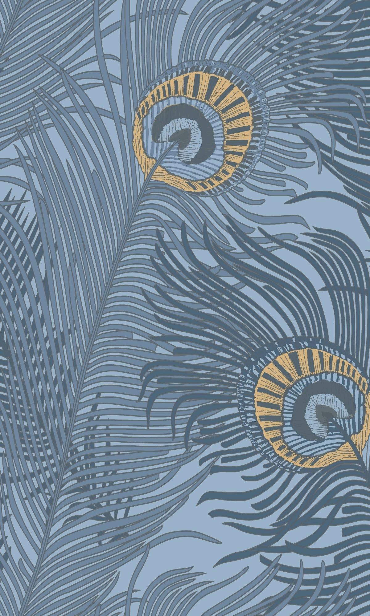 1200x2000 Walls Republic Blue Bali Inspired Tropical Machine Washable 57 Sq. Ft. Non Woven Non Pasted Double Roll Wallpaper, Descartes Blue