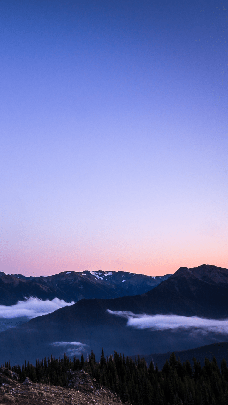 750x1334 Sunset Purple Wallpaper