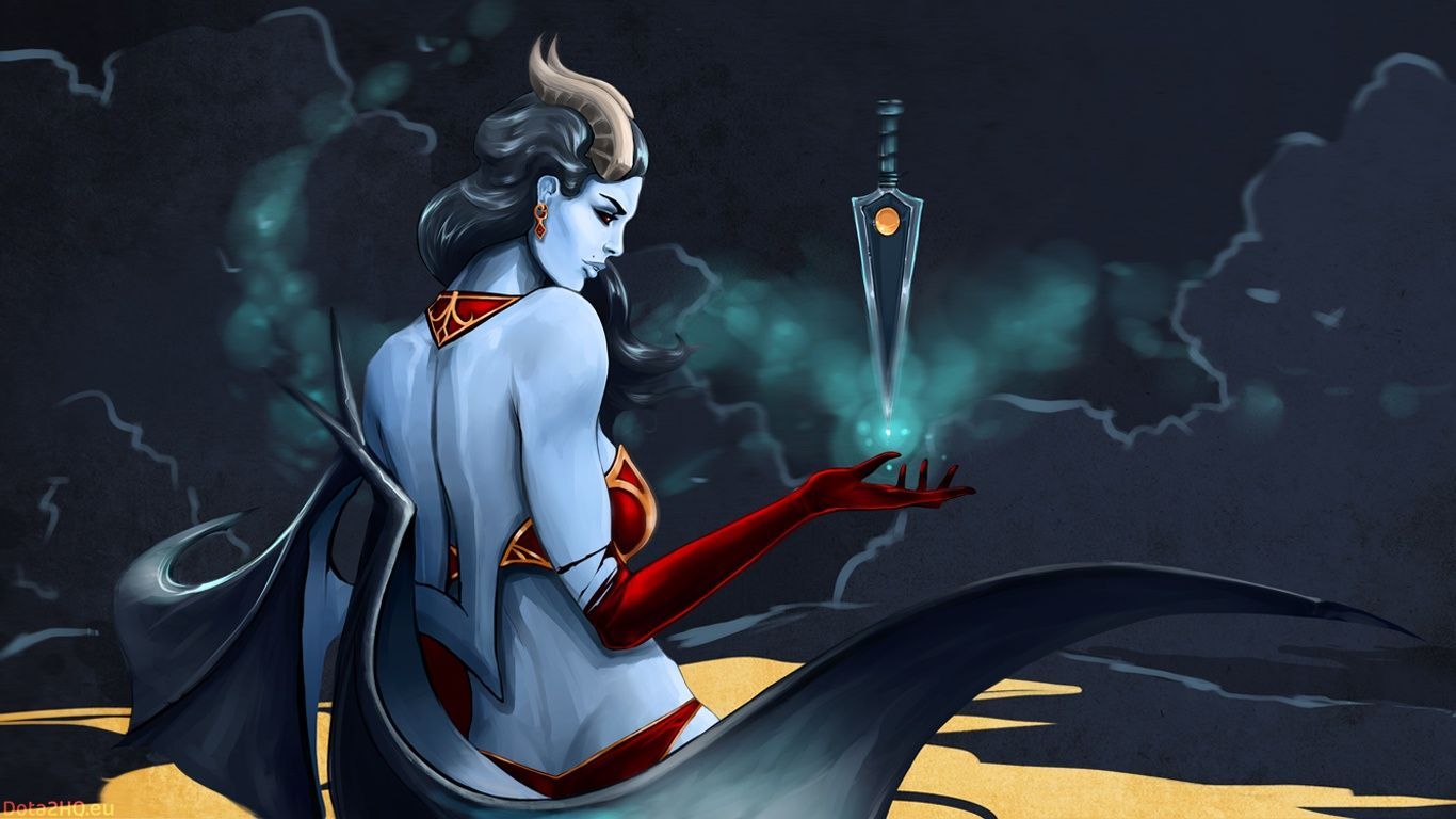1366x768 Akasha the Queen of Pain Wallpaper