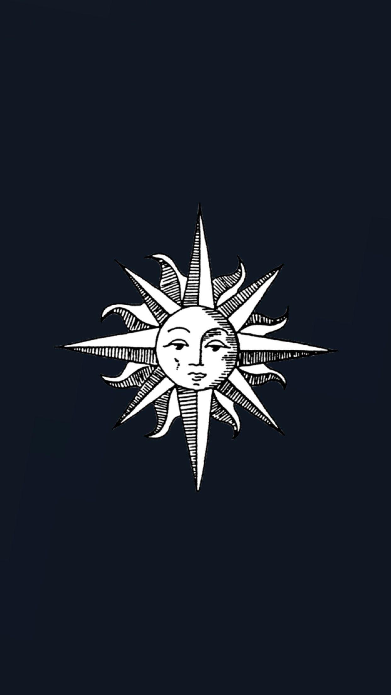 1242x2208 Moon&Sun mixed wallpaper. made by Laurette. instagram