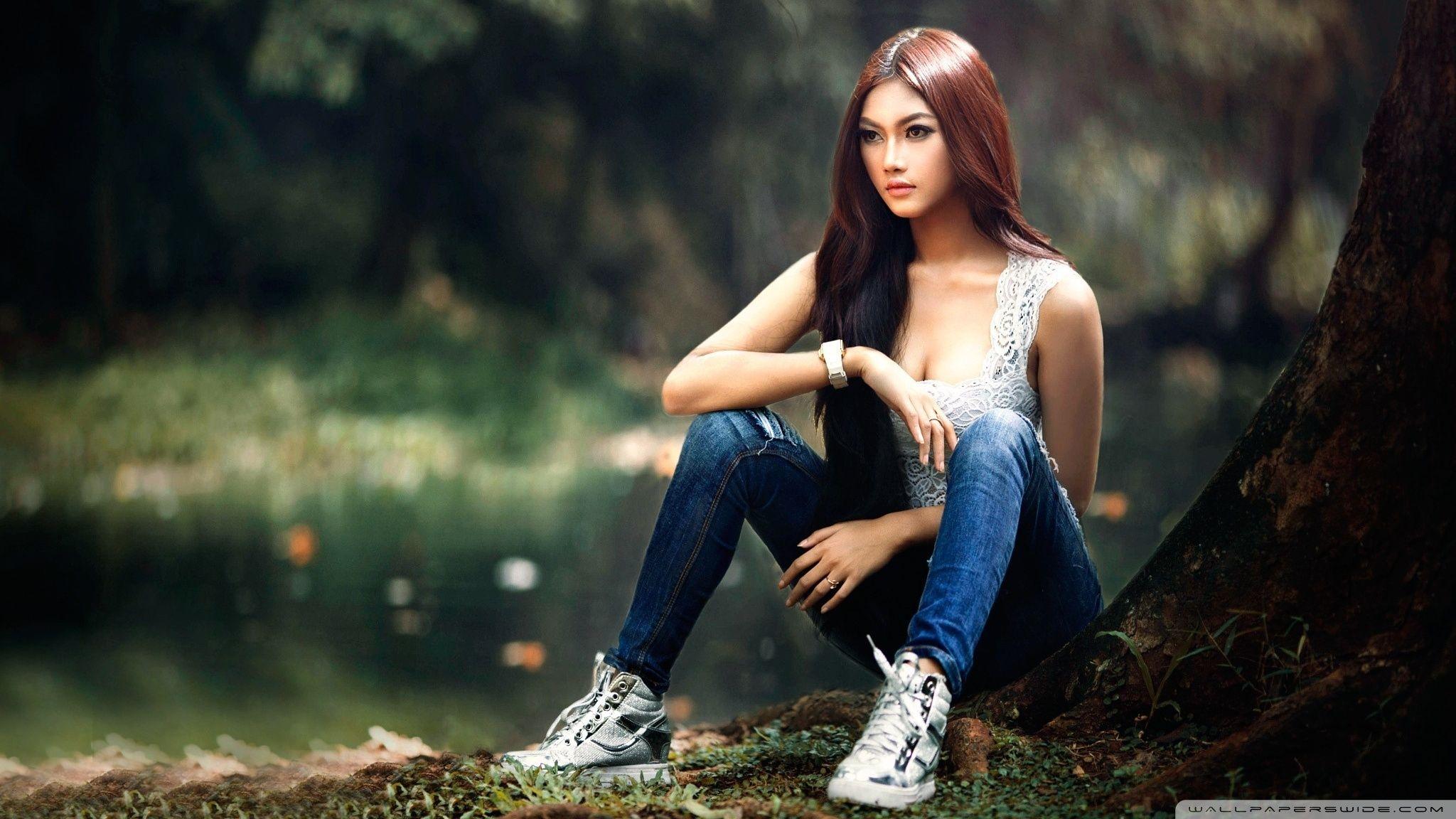 2048x1152 asian girls wallpaper HD desktop