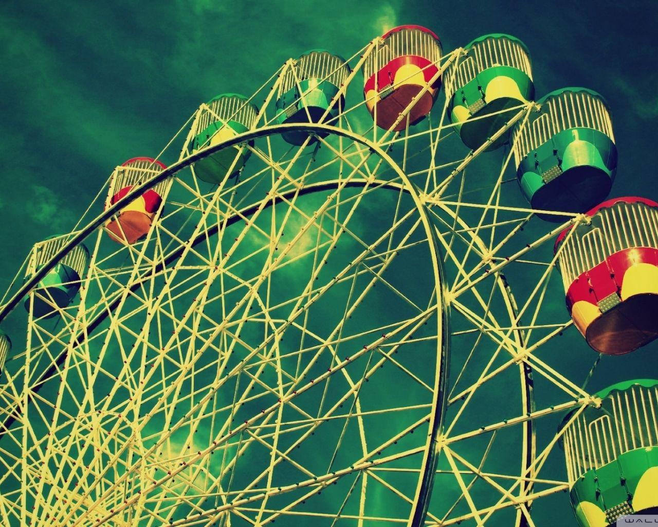 1280x1024 Free download ferris wheel park retro summer photo vintage