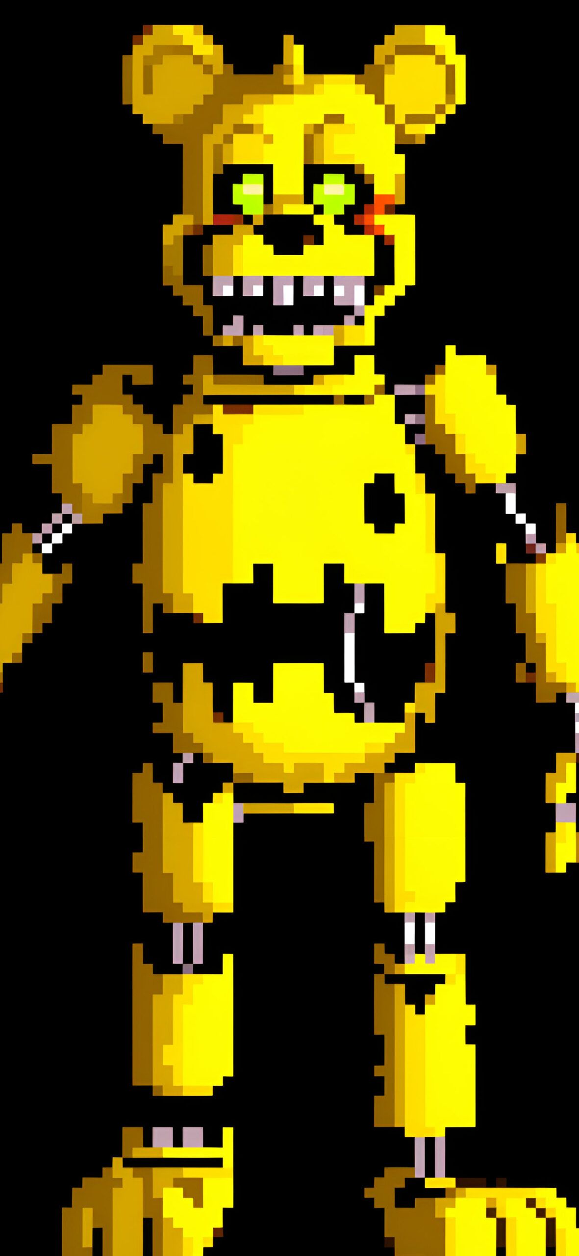 1181x2560 Golden Freddy Pixel Wallpaper