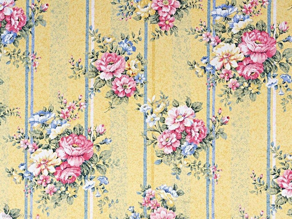 1024x768 Vintage Flower Patterns HD Wallpaper Pretty Desktop Background