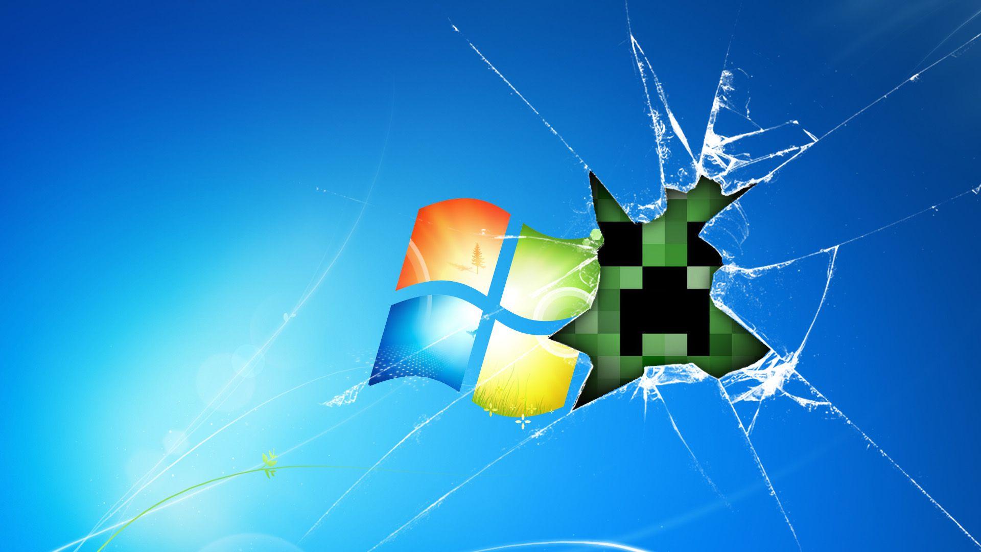 1920x1080 Minecraft Creeper Break Windows Wallpaper Gaming Now