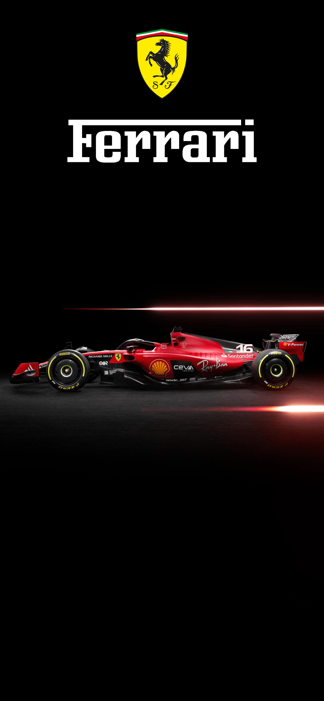 1125x2436 Ferrari SF 23 Phone Wallpaper Lock