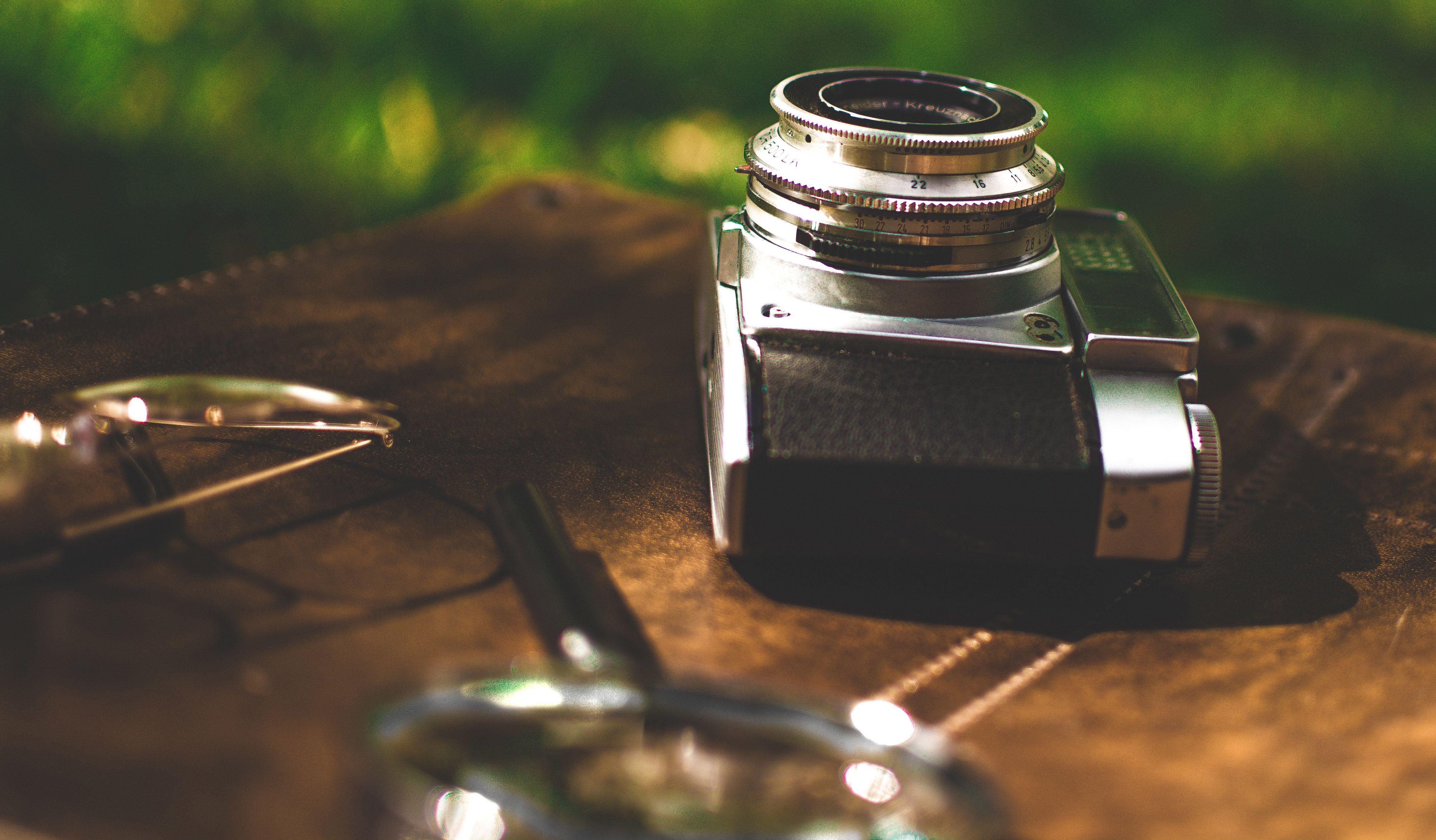 4626x2707 Retro Old Camera Magnifying Glass, HD Photography, 4k