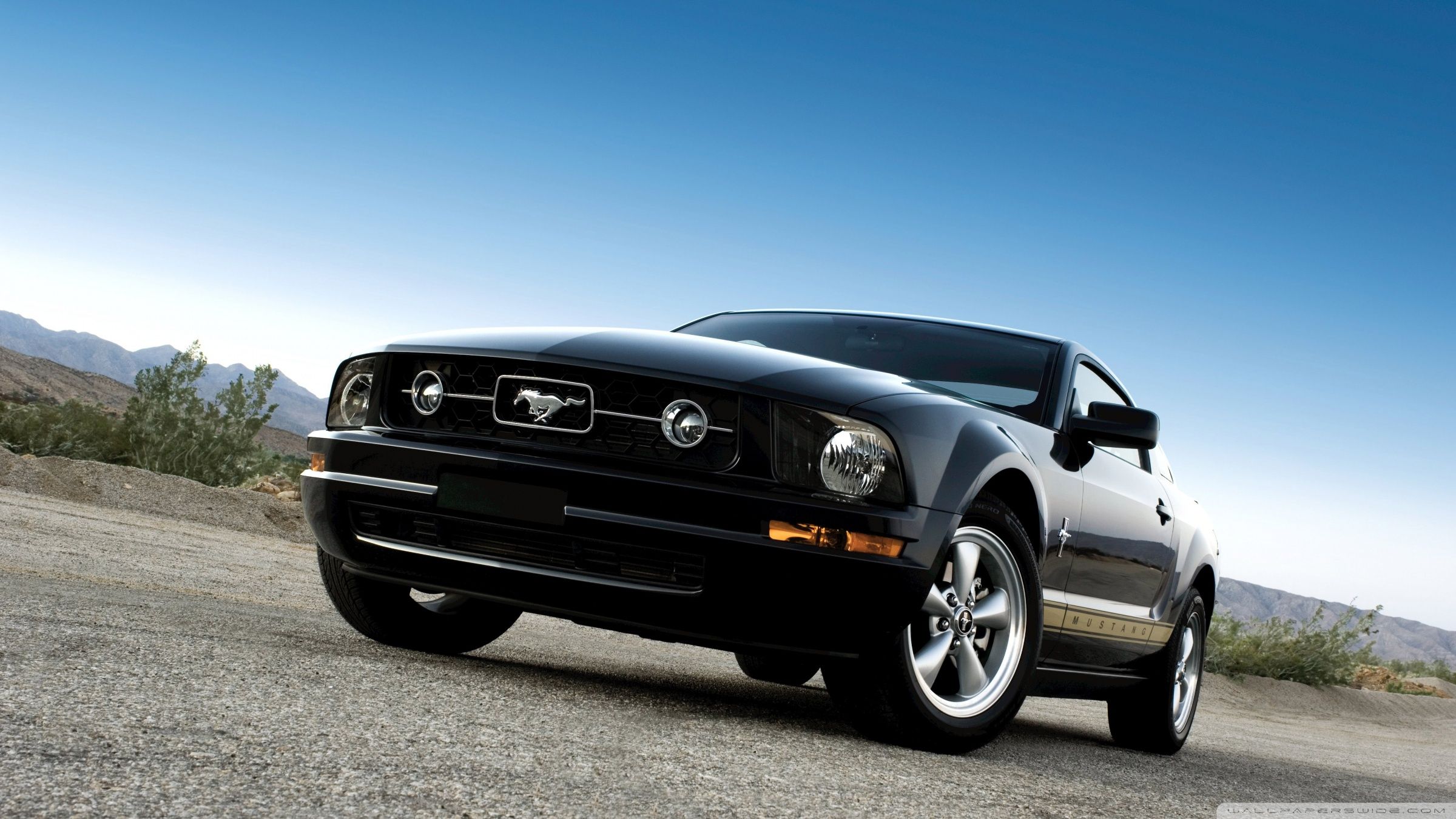 2400x1350 Ford Mustang Black Ultra HD Desktop