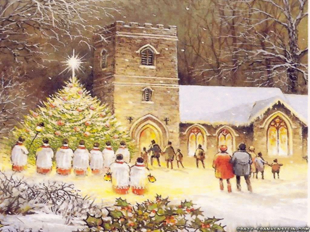 1024x768 Vintage Christmas Wallpaper Group , Download for free