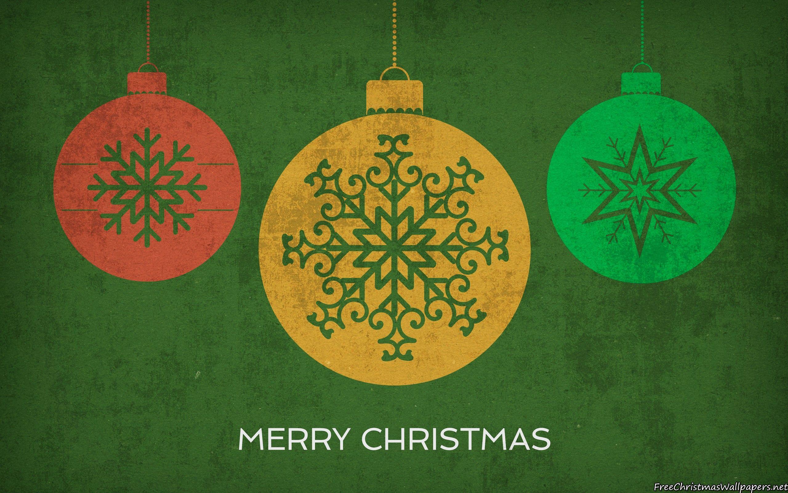 2560x1600 Vintage Merry Christmas Ornaments 2560x1600