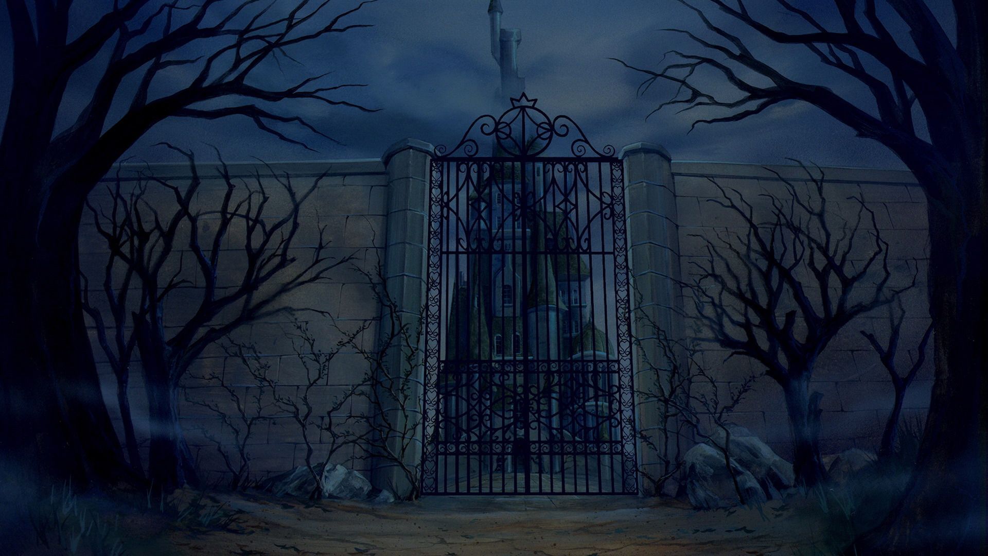 1920x1080 castle, Animation background, Disney