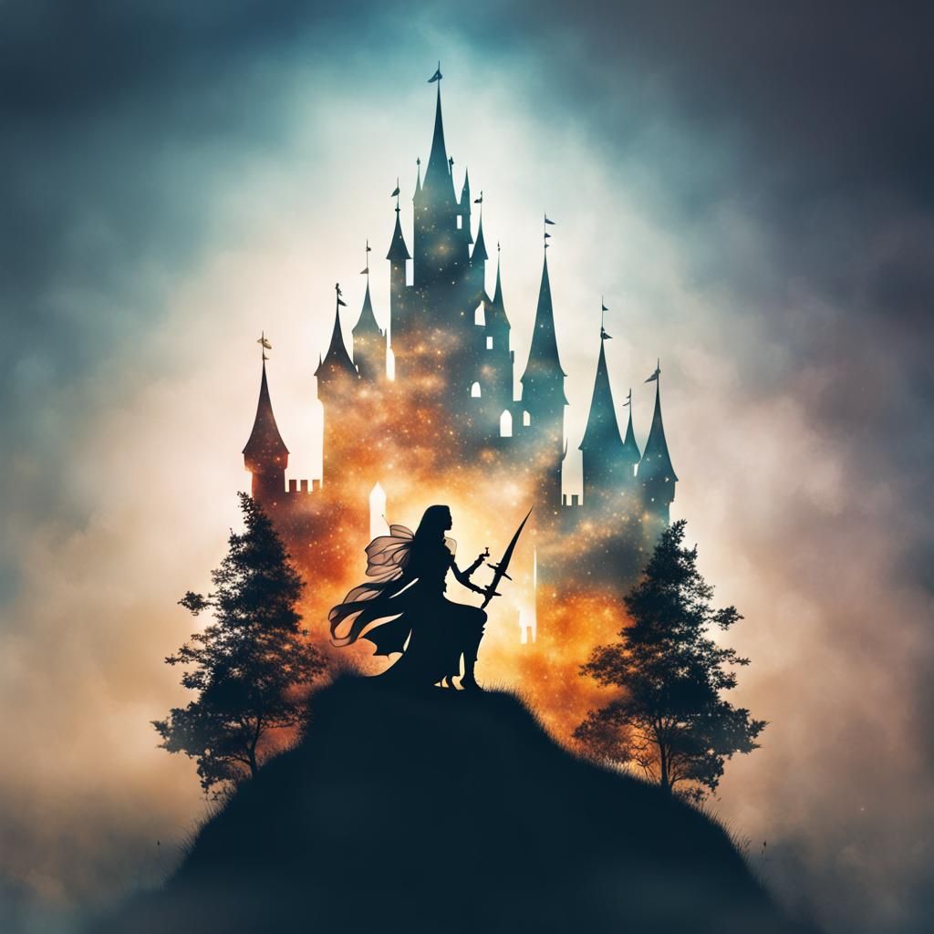 1024x1024 photo of a Whimsical Fairy Castle