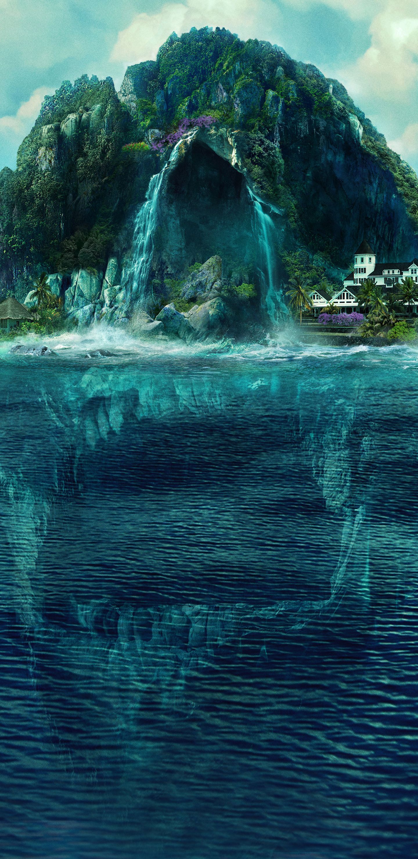 1440x2960 Fantasy Island Wallpaper